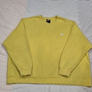 Nike Men's Club Fleece Crewneck Sweatshirt Pullover 3XL Opti Yellow BV2662-731